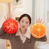 10/20cm Fruit Plush Pillow Stuffed Orange Kiwi Tomato Round Cushion Simulation Plushie Sofa Home Decor Gift