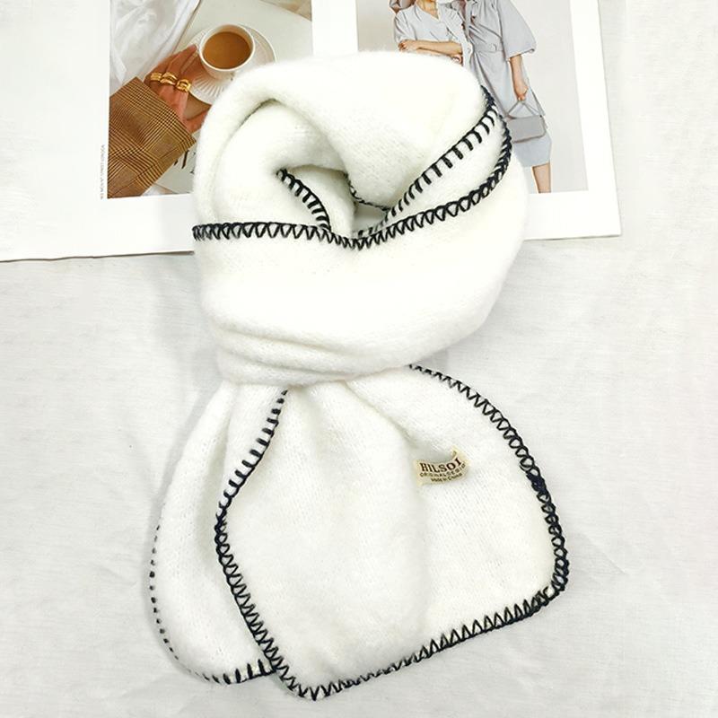 

Imitation cashmere scarf for women, warm in autumn and winter, thickened and versatile, advanced sense, edge locking and contrasting scarf 23X165