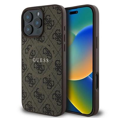 Guess Guhmp16Lg4Gfrw Iphone 16 Pro6.3 Brązowy/Brown Hardcase 4G Ring Classic Logo Magsafe