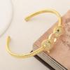 New Zircon Chain HAPPY Bracelet Women's European and American Leopard Head Open Bracelet