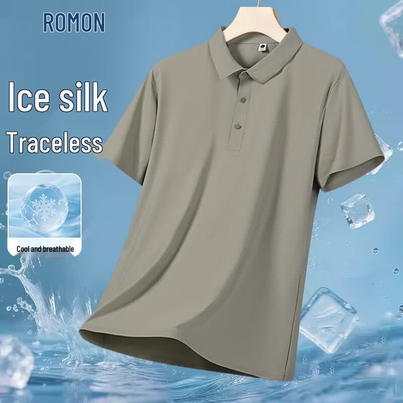 ROMON Men s Breathable Cool-Touch Polo Shirt 4XL