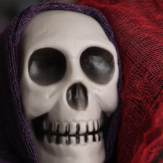 Halloweenská závěsná dekorace lebky ducha venkovní strašidelná ponurá smrtka děsivý létající kostlivec duch pro verandu dvůr zahradu stromová dekorace