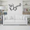 Serotonin Metal Wall Art 3D Scientific Neurotransmitter Molecule Model Office Home Decor Lightweight Gold Black White