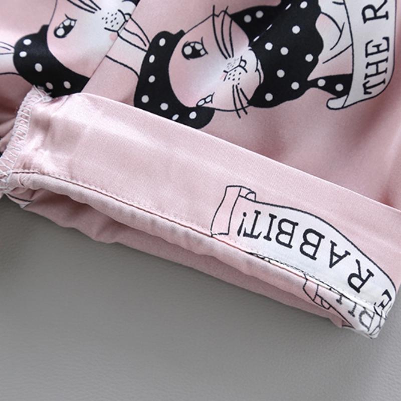 Children Pajamas Baby Clothing Set Kids Cartoon Print Sleepwear Autumn Cotton Nightwear Boys Girls Animal Pyjamas Pijamas Set