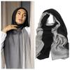 Gradient Color Hijab Scarf Long Wraps Shawl Luxury Islamic Turban  Women