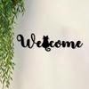 Metal Cat Welcome Sign Humorous Pet Home Decor Rust Resistant Gift