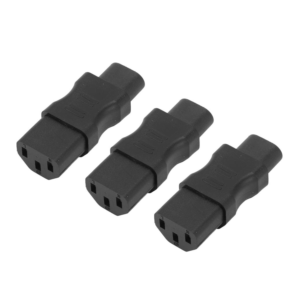 3 Stück IEC320 C8 auf C13 Stromwandler Laptop-Adapter für PDU-Gehäuse USV Computersteckdose