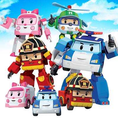 1 PC Action Figure Educational Toy ROBOCAR POLI for Children Gift Deformation Police Robot Toy for Boy Girls (6 Color)