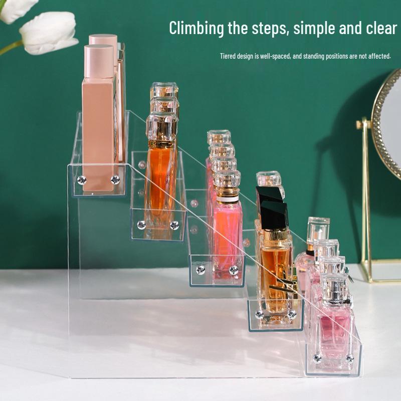 Multi-layer Transparent Cosmetic Organizer for Eyeshadow, Powder, Lipstick, Perfume, and Nail Polish