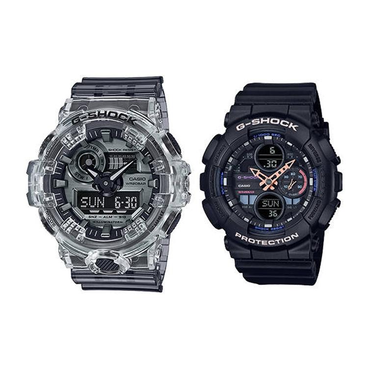 

CASIO Unisex Liquid Crystal/Analog Dual Display Series 53.4mm Black Watch GA-700SK-1A GMA-S140-1A