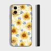 Sunflower Flower Sea Phone Case For IPhone 17 Air 16 15 14 13 Pro Max 11 12 Black Silicone Cover