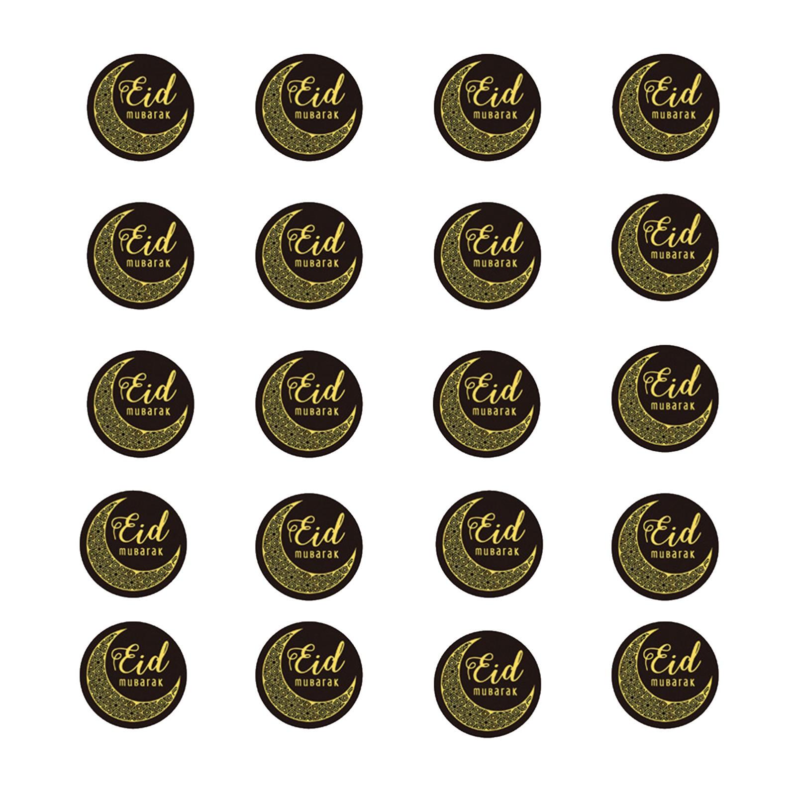 

120 шт., наклейка с буквами Ид Мубарак, конфеты, уплотнительная наклейка Ид Мубарак, мусульманское украшение