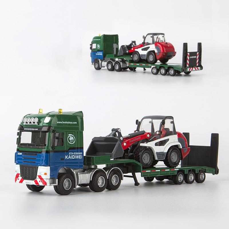 1:50 Trailer Truck Excavator Forklift Alloy