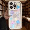 Pastel Cute Mushroom Stickers Soft TPU Phone Case for iPhone 17 16 15 14 13 12 11 Pro Max Plus Shockproof Anti-Slip Cover