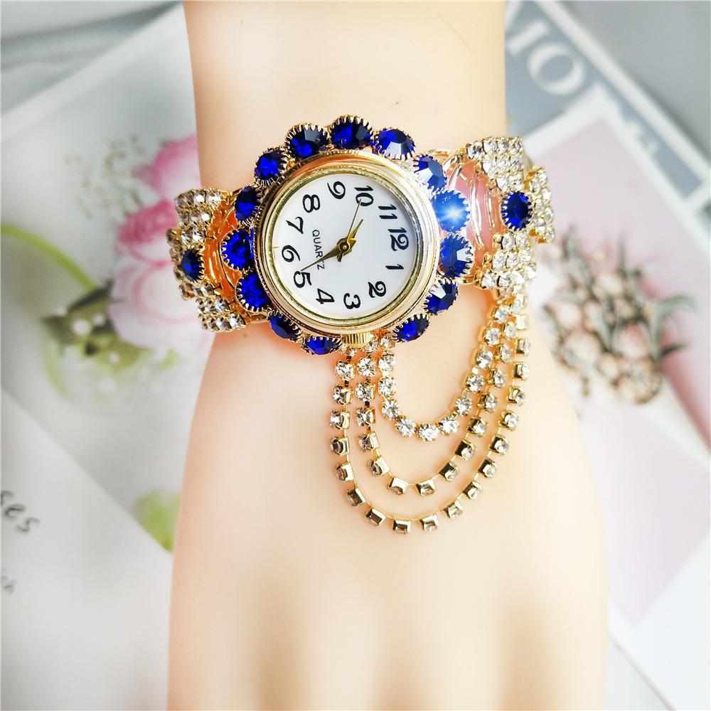 New Fashion Luxury Woman Watches Rhinestone Casual Quartz Watch Ladies Stainless Steel Bracelet Watches For Gifts Reloj Mujer
