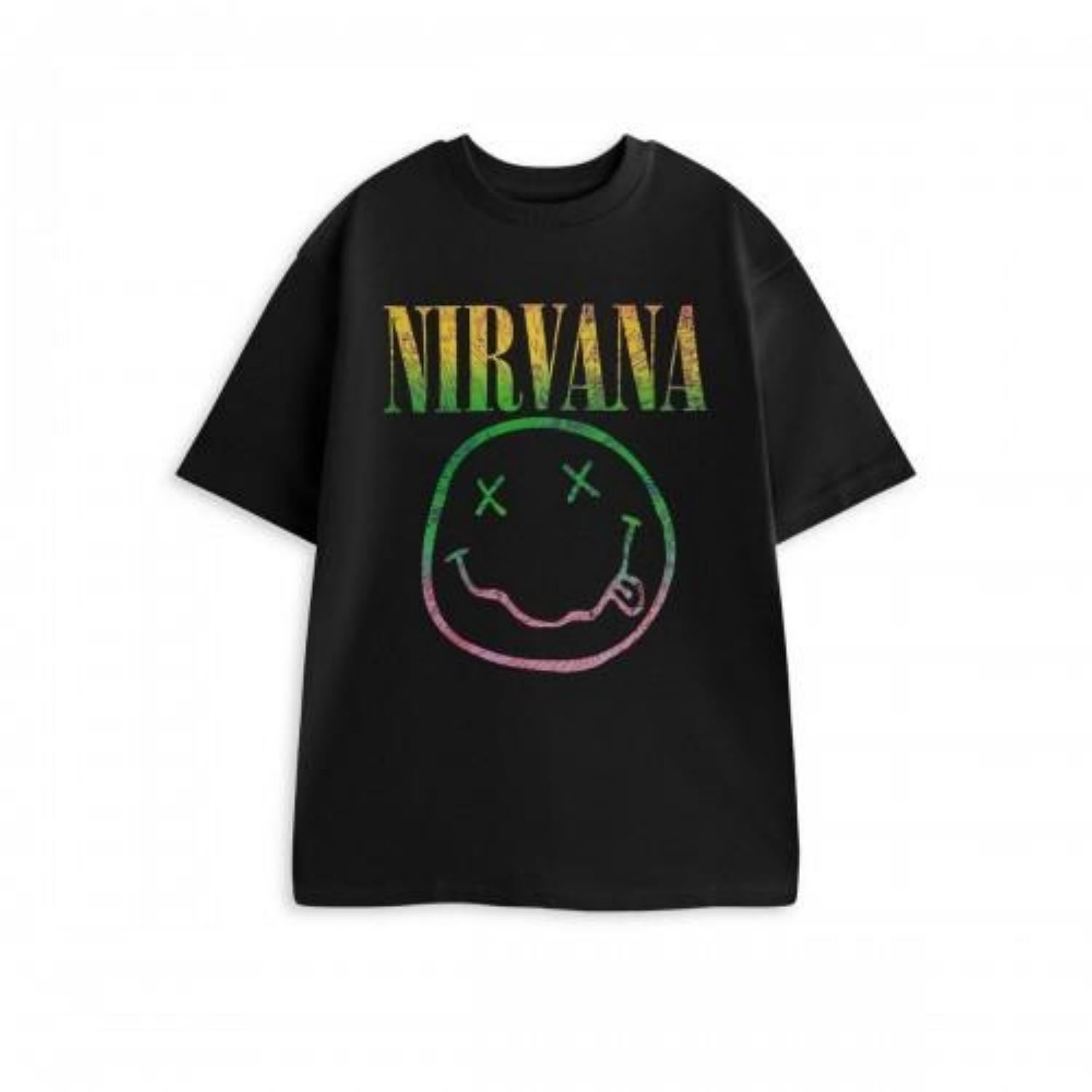Nirvana Unisex Adult Rainbow T-Shirt S