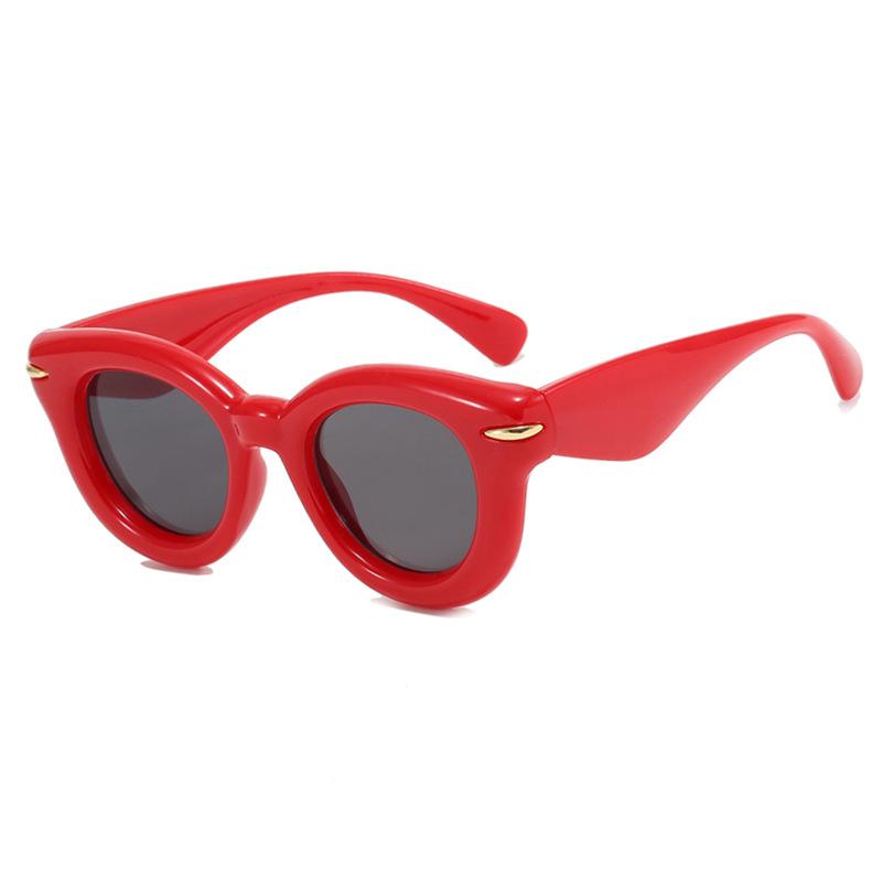 Occhiali da Donna Protezione Solare Protezione UV Moda Personalità Y2g Retro Hip Hop Festa Street Shooting Forma Concava Occhiali da Sole da Viaggio in Spiaggia