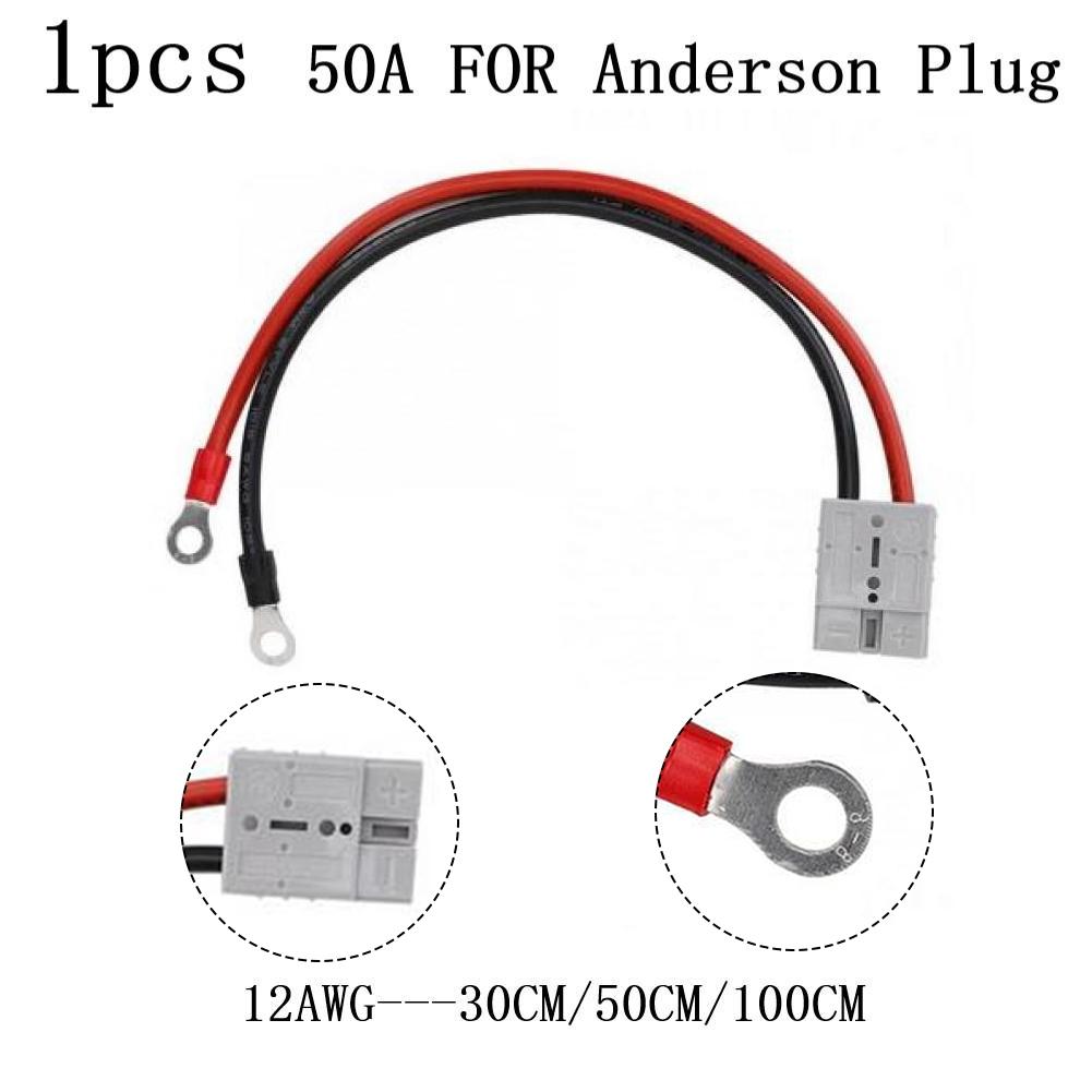 50A Connector Cable-Anderson Plug-Lead To Lug M8-Terminal Battery-Charging N E W