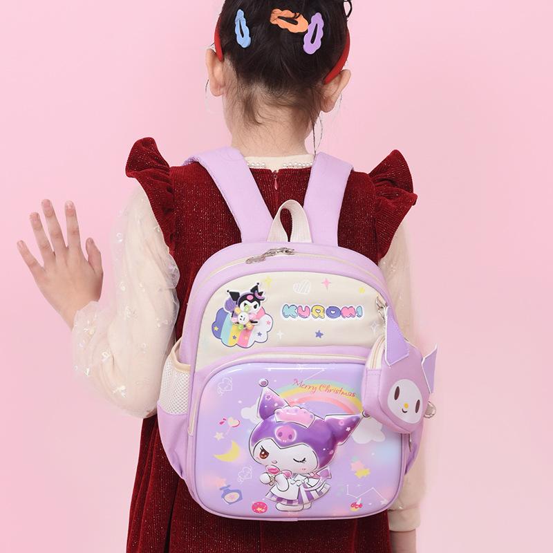 Cartoon Anime Boys And Girls Backpack Cute Printed Belt Small Bag Kindergarten School Bag Children'S Backpack