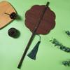 Chinese Style Purple Bamboo Waist Fan Natural Foldable Waist Fan Portable Hanfu Group Fan  for Home