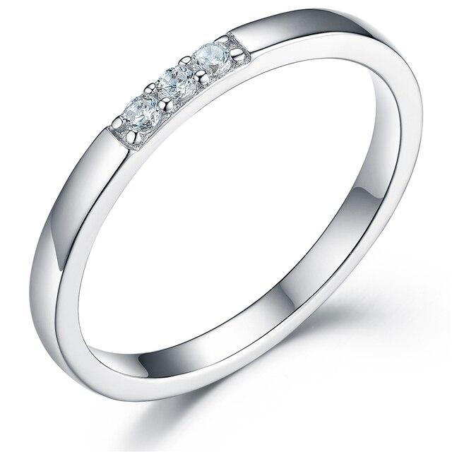 

Кольца из стерлингового серебра 925 пробы, свадебное кольцо с прозрачным цирконом, простые классические кольца для женщин и девочек, корейские обручальные свадебные украшения 8