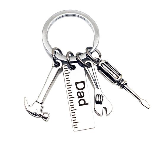 

Брелки креативные коллекционные отвертки из нержавеющей стали, гаечный ключ, подвесной кулон на день отца 1 серебряный