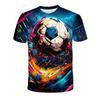 Fashion 3d Printed Football T-shirt For Men Summer Spring Short Sleeves Tops Kids Soccer Graphic T Shirt Cool Sports Tees