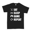 Mens Eat Sleep Game Repeat Funny Gamer Gaming T-Shirt Tee Top T-Shirt