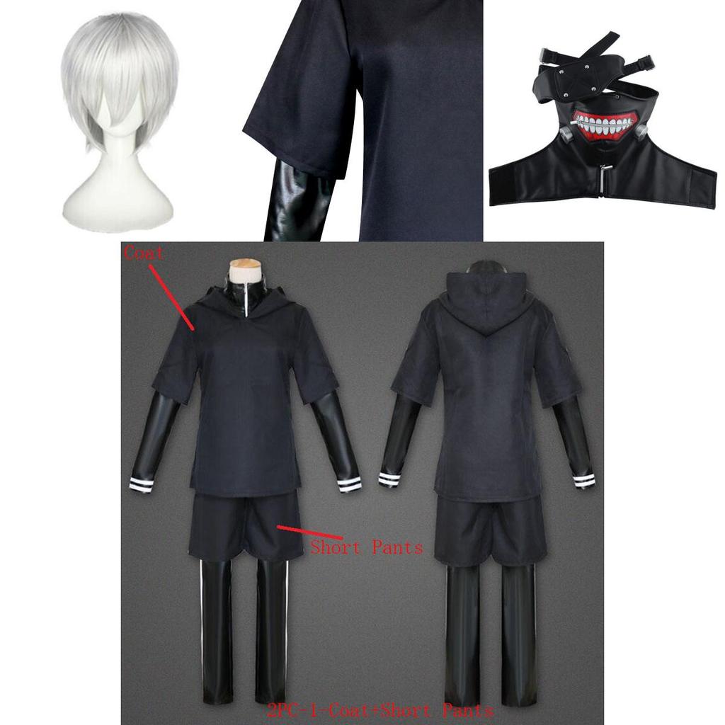 Stylish Tokyo Ghoul Kaneki Ken Full Outfit Costume Featuring Perfect Stitches And Durable Materials For Any Occasion