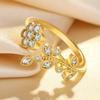 Lindon Classic Copper Alloy Zircon Ring Ladies Jewelry Wedding Promise Party Gift
