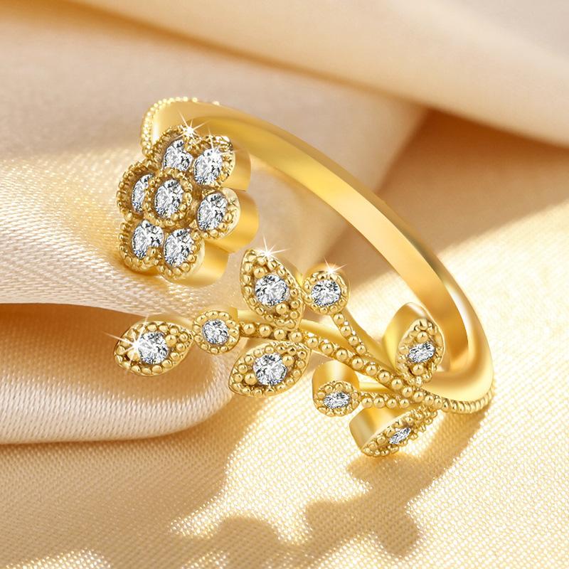 Lindon Classic Copper Alloy Zircon Ring Ladies Jewelry Wedding Promise Party Gift