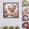 5D DIY Partial Special Shaped Drill Diamond Painting Granny Home Decoration