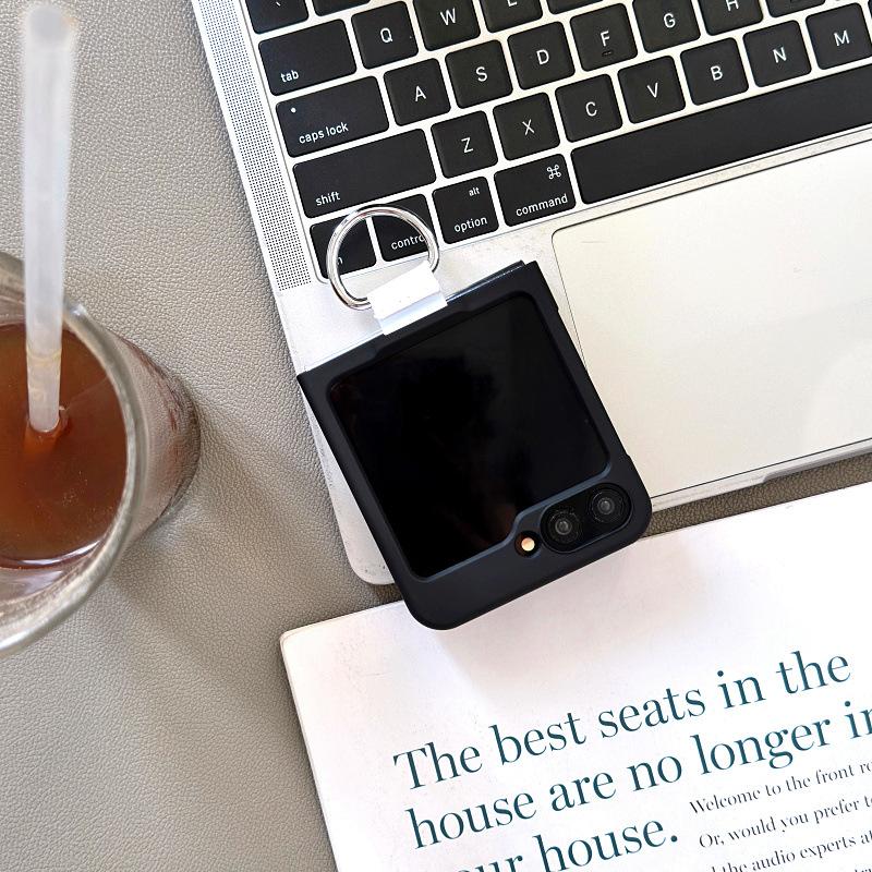 Suitable for Galaxy Samsung Z FLIP7 5 4 3 Folding Phone Case Matte Transparent Glossy Ring Z Flip6