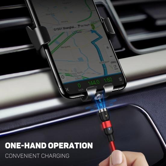 Magnetisk 5A hurtigladekabel Micro USB Type-C plugg dataledning for Android