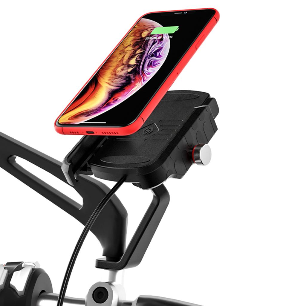 15W Phone Wireless Charge Bracket Extension Bracket Black B For Moto Scooter