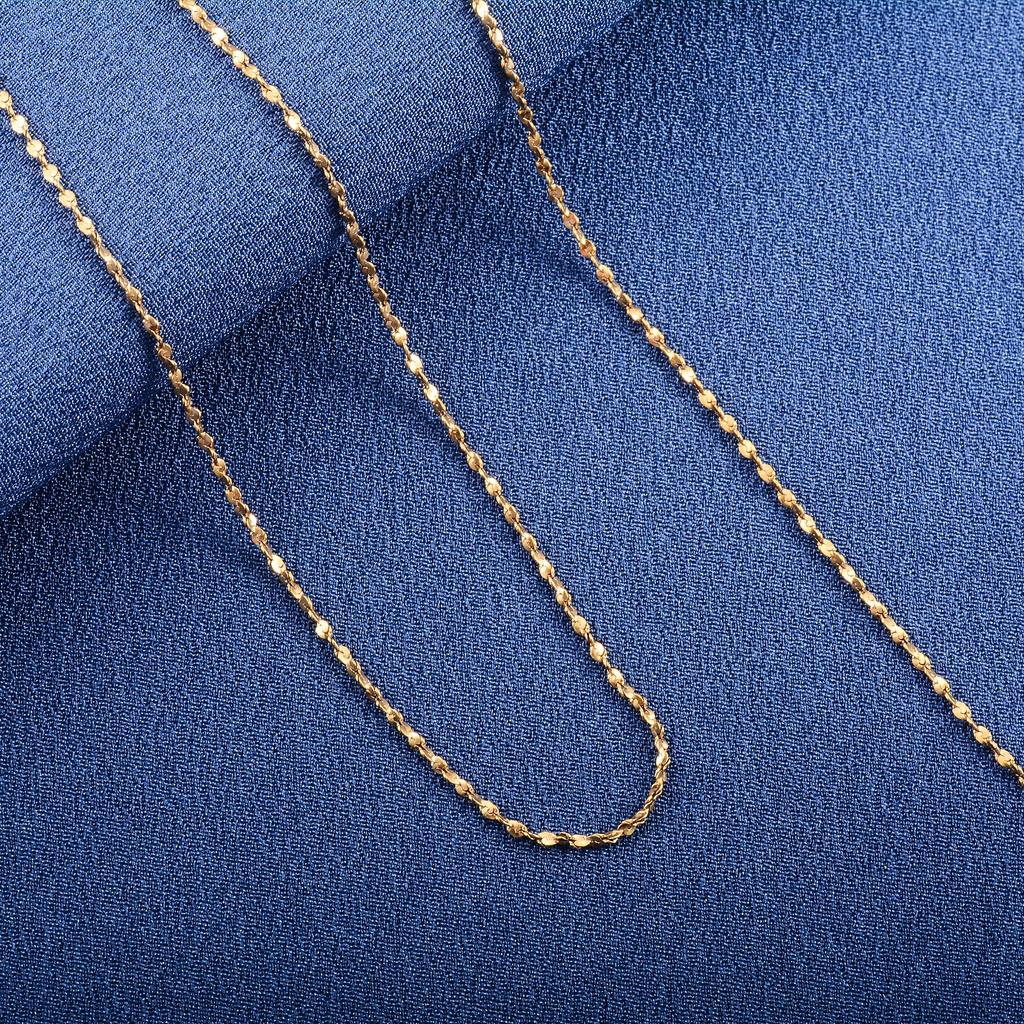 Dainty Women Necklace Glitter Cable Chain Stainless Steel Jewelry Accessories On Neck Collar for Ladies Choker DIY Gift
