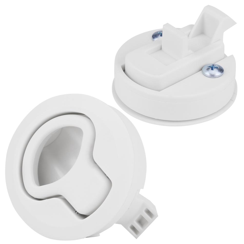 Deck Hatch Hatch Lock Flush Pull Hatch Plastic Flush Pull Hatch for RV Marine Boat RV White