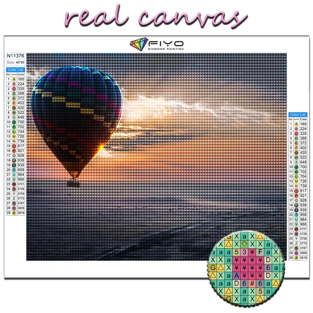 Diamond Painting Hot Air Balloon Embroidery Cross Stitch Rhinestone Home Decor