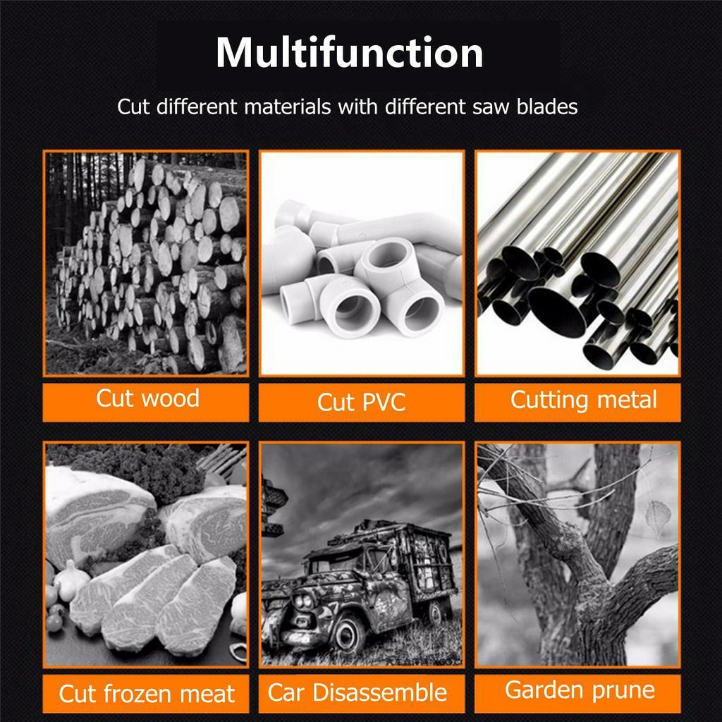 48VF Sabre Metall Holz Holzbearbeitung Kettensäge Schneidwerkzeug Tragbare kabellose elektrische Säbelsäge für Holz Metall