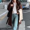 BITCED Women's Down-Filled Cotton Coat - Autumn/Winter Mid-Length, Elegant and Tailored, Knee-Length, Thickened Outerwear