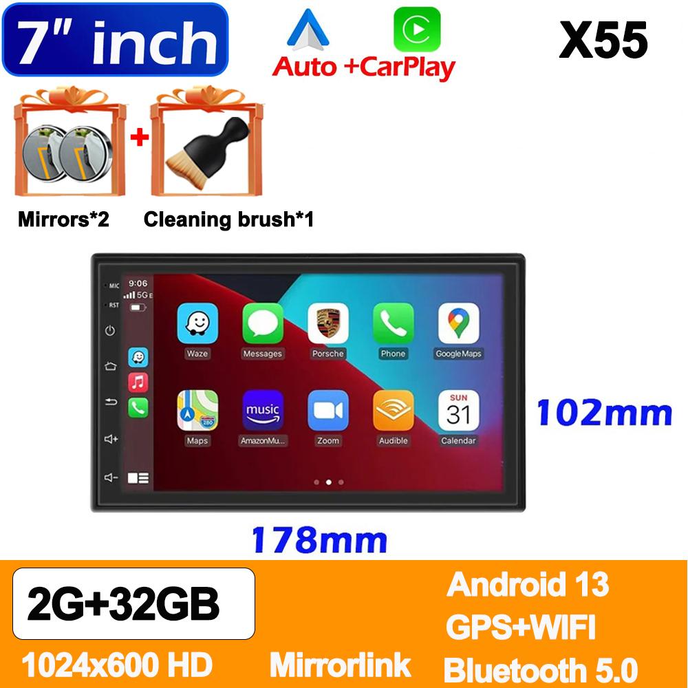 2 Din car radio Android 13 Car Radio 64G Autoradio 7/9/10 inch Universal androidGPS BT Central Multimedia Smart car systems