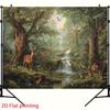 2D Enchanted Woodland Animal Backdrop Photography Background Banner