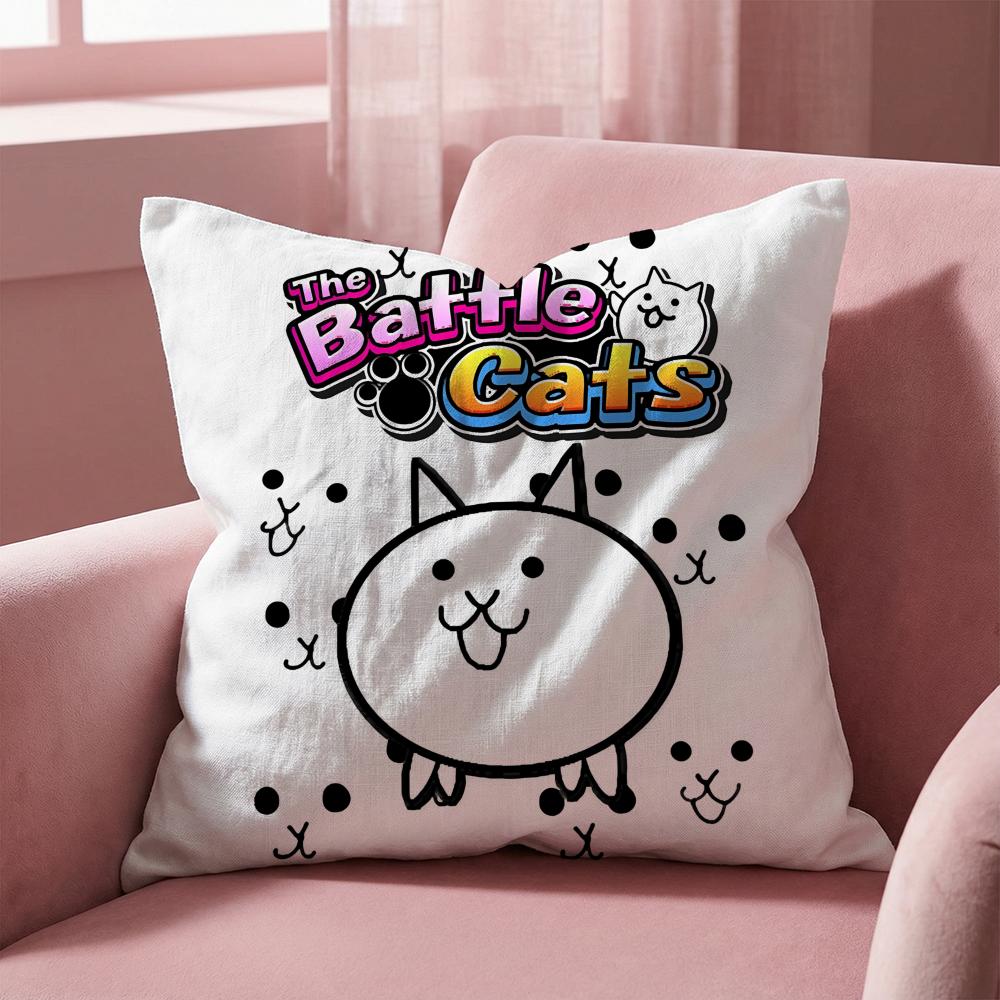 The B-Battle Cats Cushion Cover Multi-Scene Pillow Cover for Home & Car - Reversible, Soft & Durable for Daily Use