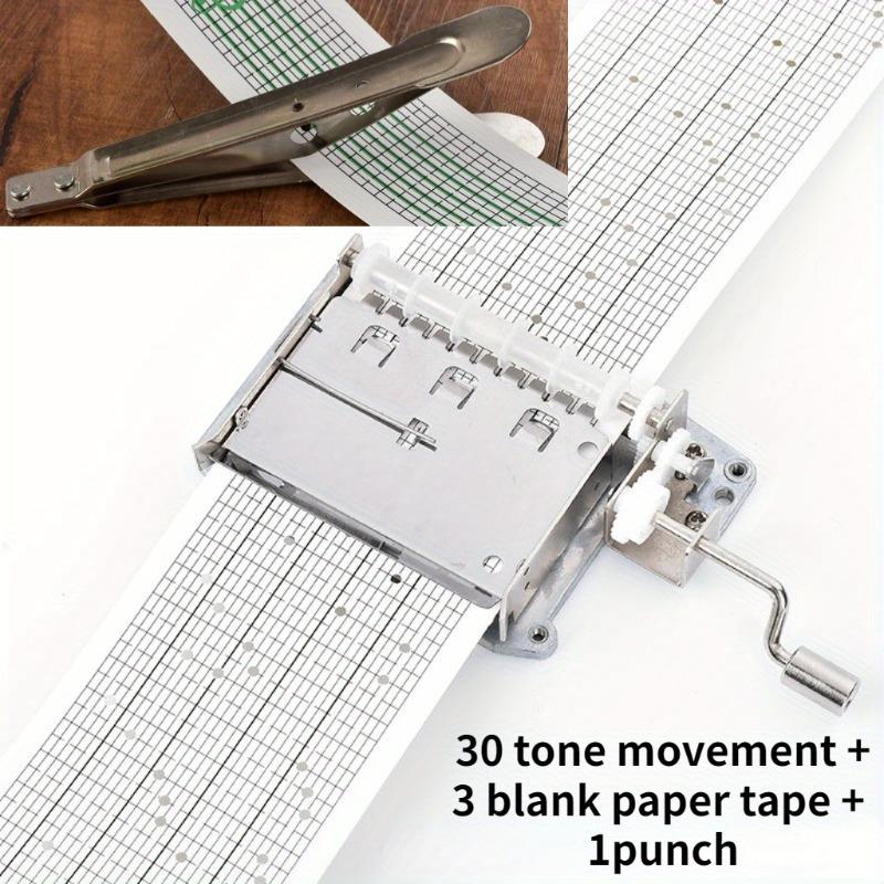 1 Set of 15-tone /30-tone Hand-held Paper Tape Music Box for  DIY Composing Music Festival Creative Gift for Lovers Souvenir
