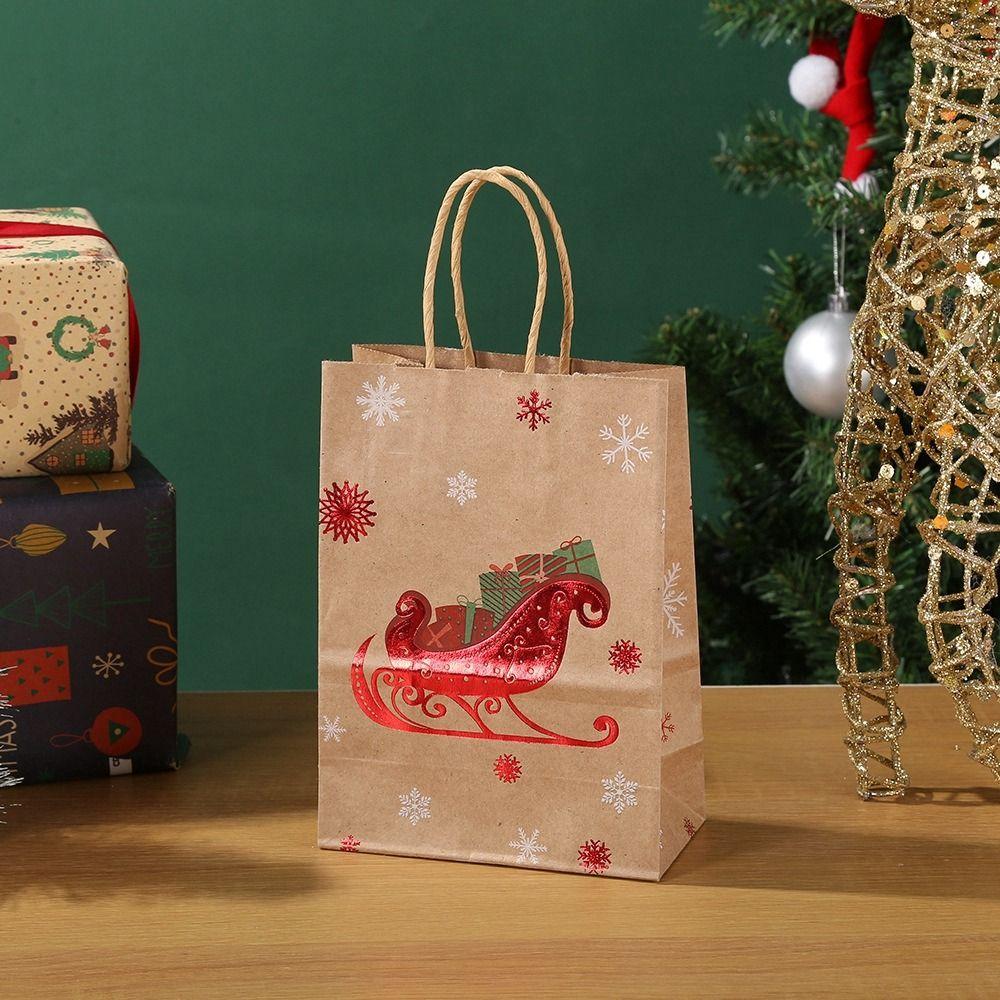 6pcs Snowflakes Gift Boxes DIY Candy Box New Christmas Paper Bag  Merry Christmas