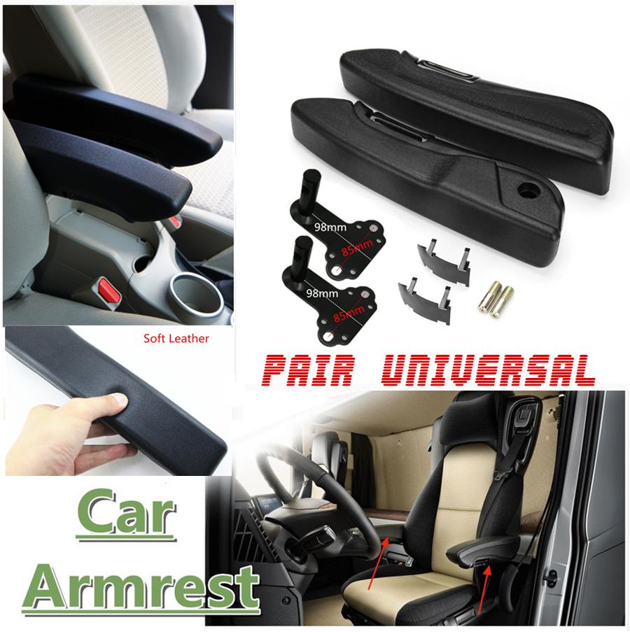 Universal Adjustable PU Leather Truck Seat Armrest Console Box Car Seat Arm Rest Caravan Seat Parts Right Side Comfortable