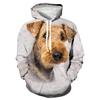 Fluffy Great Pyrenees Hoodie, Men's Autumn Winter Warm Fleece Sweatshirt, Smiling Big White Dog Graphic Pullover for Comfortable Daily Wear