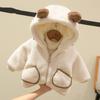 Boys and Girls Baby Lamb Wool Fleece Jacket Winter Warm Thickened Hooded Clothes