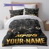 Name Custom Duty Call Ghost Pattern Bedding Set Quilt Cover Pillowcase Home Decor Gift (1 * duvet cover + 2 * pillowcase, without core)