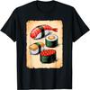 Ancient Ink Scroll Sushi Japanese Food T-Shirt
